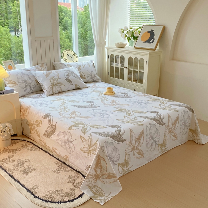 91家纺网 家纺一手货源 找家纺 春皖家纺 2026新款原棉磨毛单床单 床单单件-风格一 留香