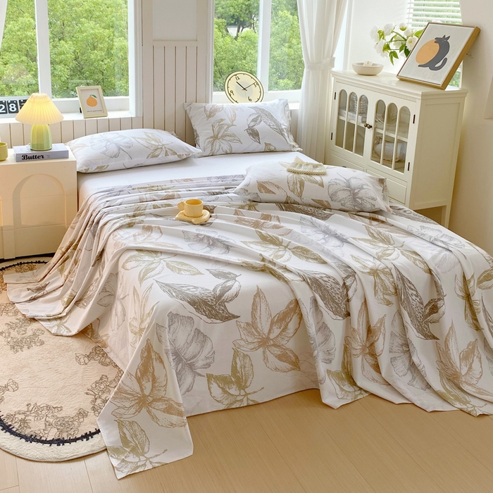 91家纺网 家纺一手货源 找家纺 春皖家纺 2026新款原棉磨毛单床单 床单单件-风格一 留香