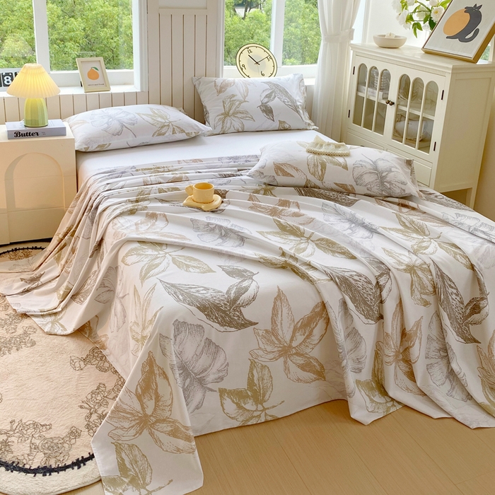 91家纺网 家纺一手货源 找家纺 春皖家纺 2026新款原棉磨毛单床单 床单单件-风格一 留香