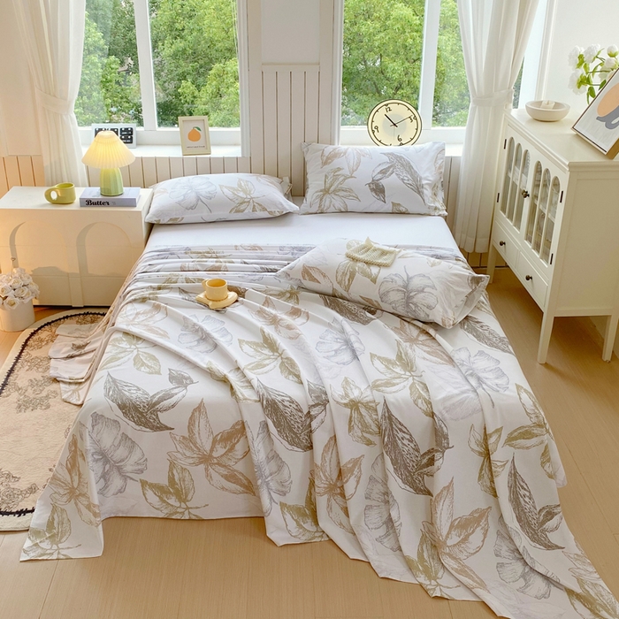 91家纺网 家纺一手货源 找家纺 春皖家纺 2026新款原棉磨毛单床单 床单单件-风格一 留香