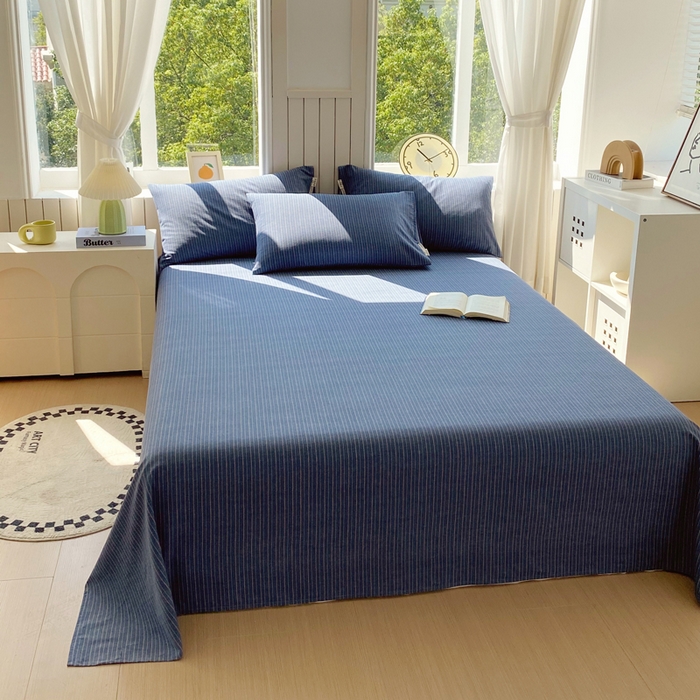 91家纺网 家纺一手货源 找家纺 春皖家纺 2025新款原棉磨毛单床单 床单单件-风格一 梦蓝图