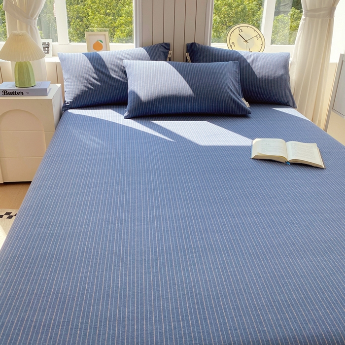 91家纺网 家纺一手货源 找家纺 春皖家纺 2025新款原棉磨毛单床单 床单单件-风格一 梦蓝图