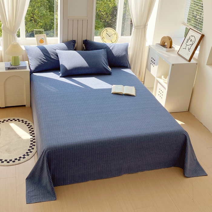 91家纺网 家纺一手货源 找家纺 春皖家纺 2025新款原棉磨毛单床单 床单单件-风格一 梦蓝图