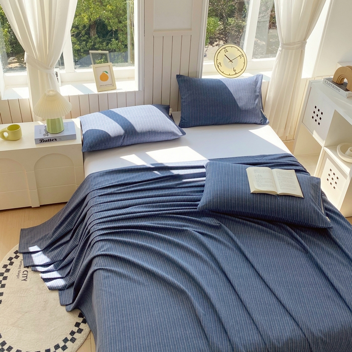 91家纺网 家纺一手货源 找家纺 春皖家纺 2025新款原棉磨毛单床单 床单单件-风格一 梦蓝图