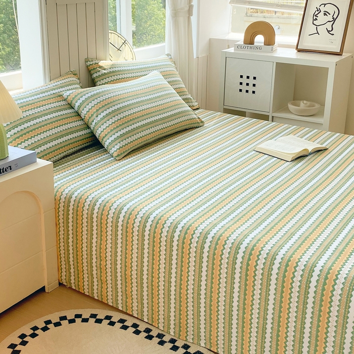 91家纺网 家纺一手货源 找家纺 春皖家纺 2025新款原棉磨毛单床单 床单单件-风格一 拿坡里