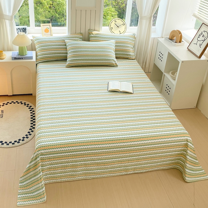 91家纺网 家纺一手货源 找家纺 春皖家纺 2025新款原棉磨毛单床单 床单单件-风格一 拿坡里