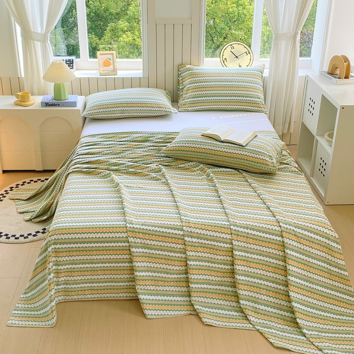 91家纺网 家纺一手货源 找家纺 春皖家纺 2025新款原棉磨毛单床单 床单单件-风格一 拿坡里