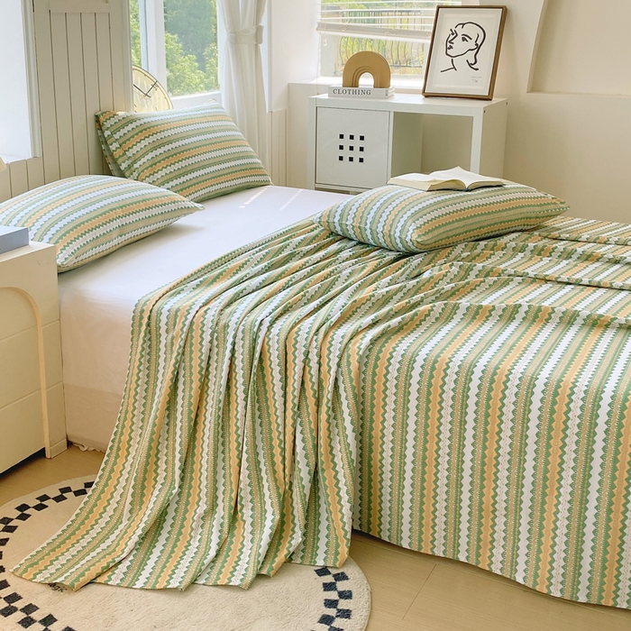 91家纺网 家纺一手货源 找家纺 春皖家纺 2025新款原棉磨毛单床单 床单单件-风格一 拿坡里