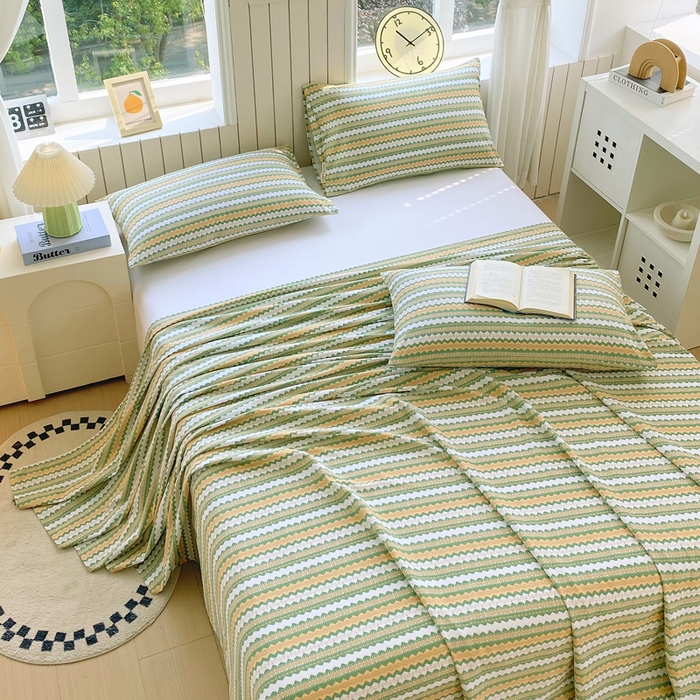 91家纺网 家纺一手货源 找家纺 春皖家纺 2025新款原棉磨毛单床单 床单单件-风格一 拿坡里