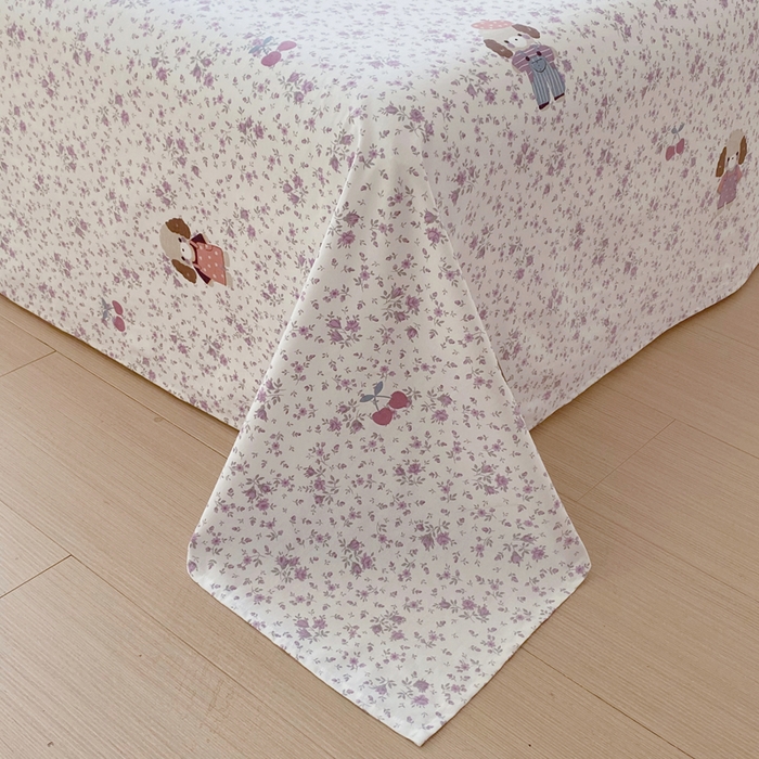 91家纺网 家纺一手货源 找家纺 春皖家纺 2025新款原棉磨毛单床单 床单单件-风格一 旺财