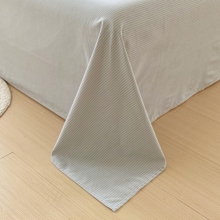 91家纺网 家纺一手货源 找家纺 春皖家纺 2025新款原棉磨毛单床单 床单单件-风格一 雾灰细语