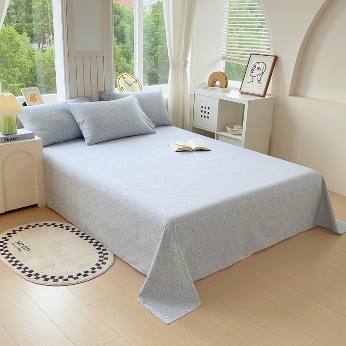 91家纺网 家纺一手货源 找家纺 春皖家纺 2025新款原棉磨毛单床单 床单单件-风格一 幸福里