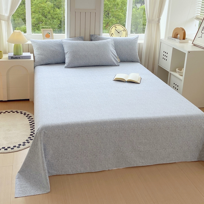 91家纺网 家纺一手货源 找家纺 春皖家纺 2025新款原棉磨毛单床单 床单单件-风格一 幸福里