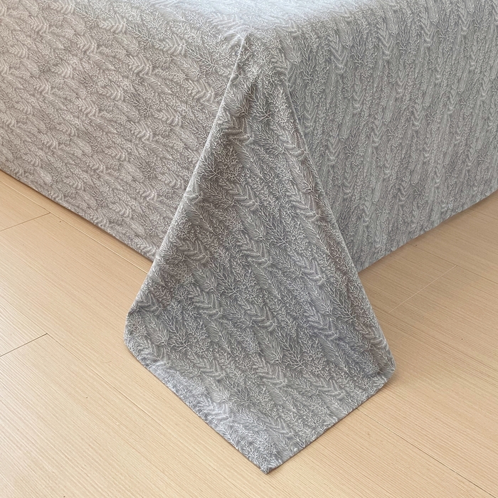 91家纺网 家纺一手货源 找家纺 春皖家纺 2025新款原棉磨毛单床单 床单单件-风格一 叶相思