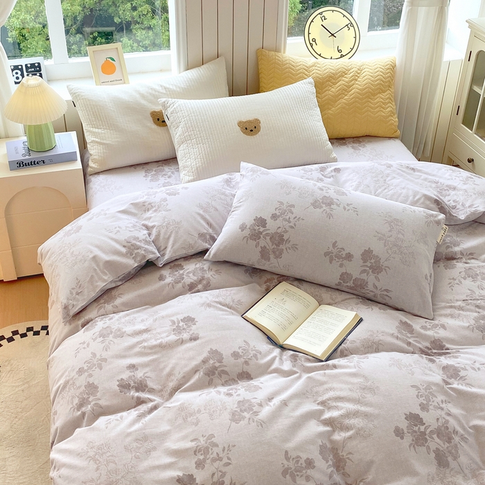 91家纺网 家纺一手货源 找家纺 春皖家纺 2026新款原棉磨毛单被套 被套单件-风格一 花庭悦舞