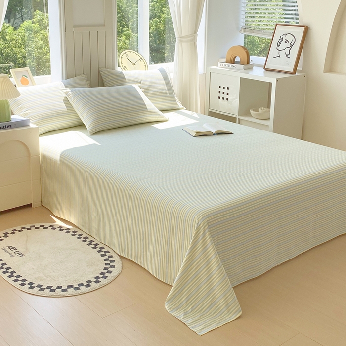 91家纺网 家纺一手货源 找家纺 春皖家纺 2025新款原棉磨毛单床单 床单单件-风格一 云水间