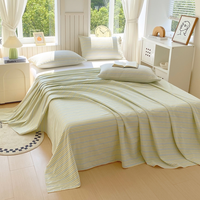 91家纺网 家纺一手货源 找家纺 春皖家纺 2025新款原棉磨毛单床单 床单单件-风格一 云水间