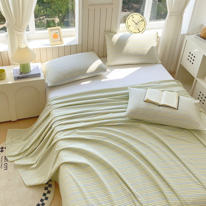 91家纺网 家纺一手货源 找家纺 春皖家纺 2025新款原棉磨毛单床单 床单单件-风格一 云水间