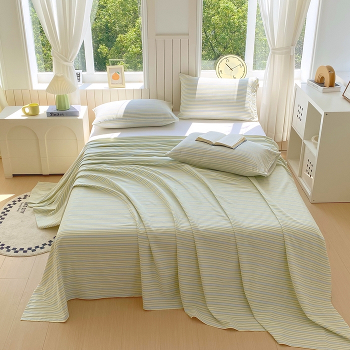 91家纺网 家纺一手货源 找家纺 春皖家纺 2025新款原棉磨毛单床单 床单单件-风格一 云水间