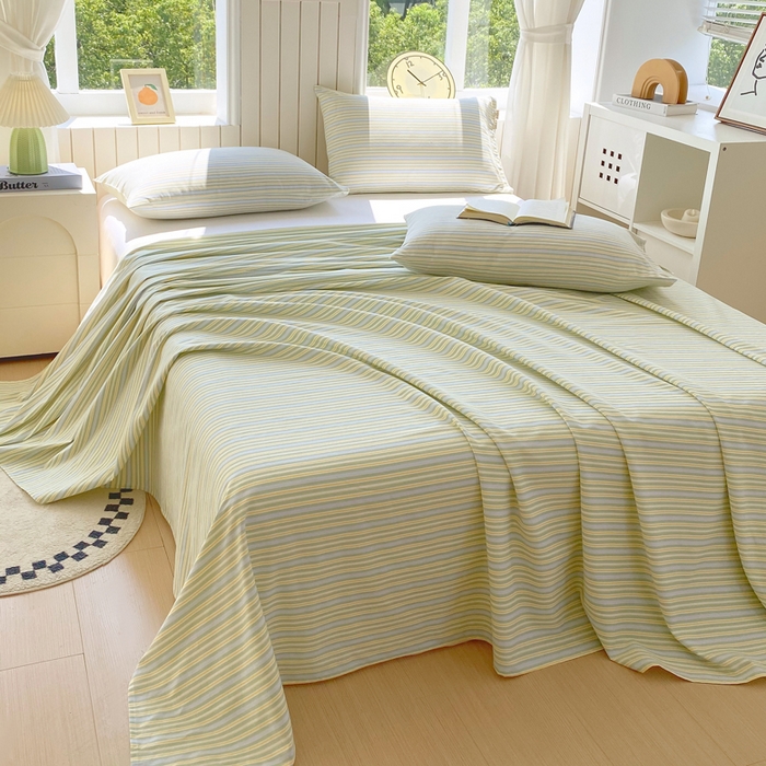 91家纺网 家纺一手货源 找家纺 春皖家纺 2025新款原棉磨毛单床单 床单单件-风格一 云水间