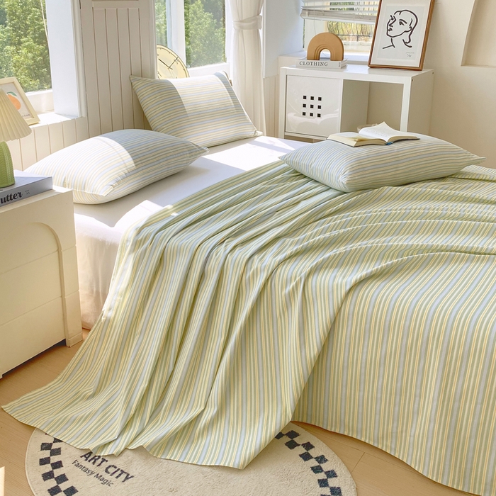 91家纺网 家纺一手货源 找家纺 春皖家纺 2025新款原棉磨毛单床单 床单单件-风格一 云水间