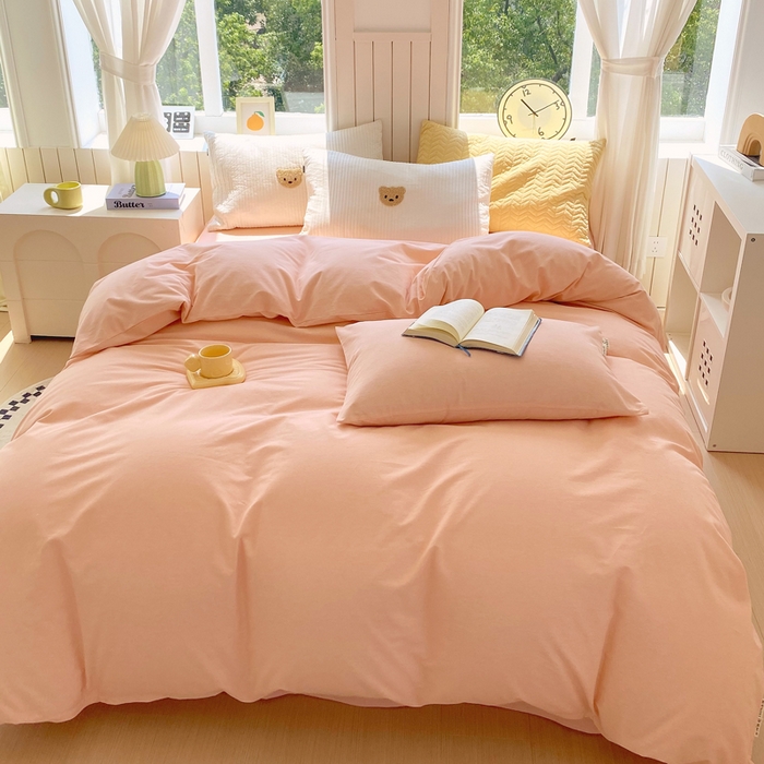 91家纺网 家纺一手货源 找家纺 春皖家纺 2025新款原棉磨毛单被套 被套单件-风格一 丽人粉