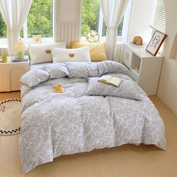 91家纺网 家纺一手货源 找家纺 春皖家纺 2025新款原棉磨毛单被套 被套单件-风格一 恋影春天