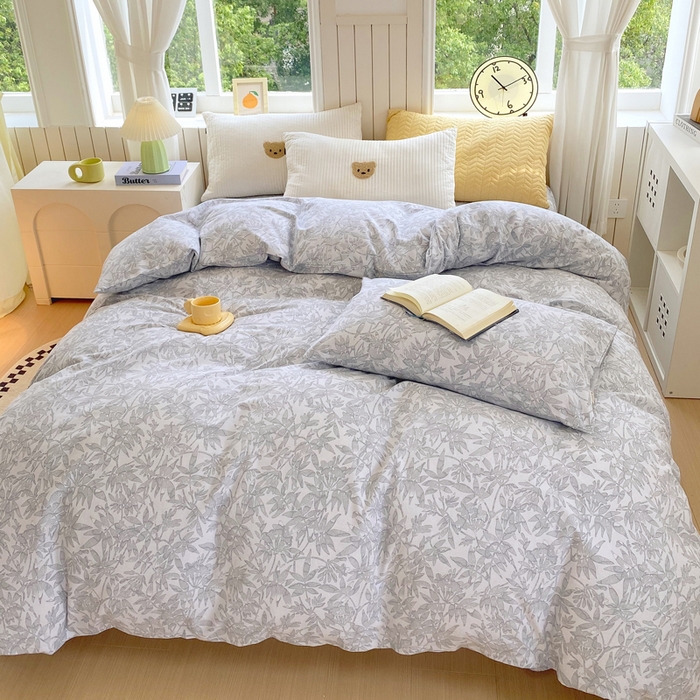 91家纺网 家纺一手货源 找家纺 春皖家纺 2025新款原棉磨毛单被套 被套单件-风格一 恋影春天