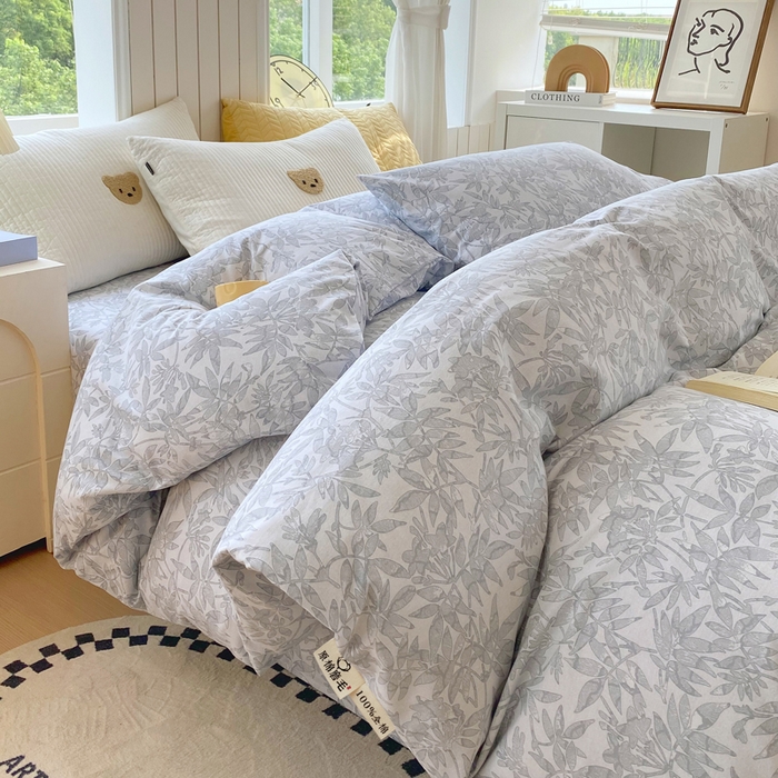 91家纺网 家纺一手货源 找家纺 春皖家纺 2025新款原棉磨毛单被套 被套单件-风格一 恋影春天