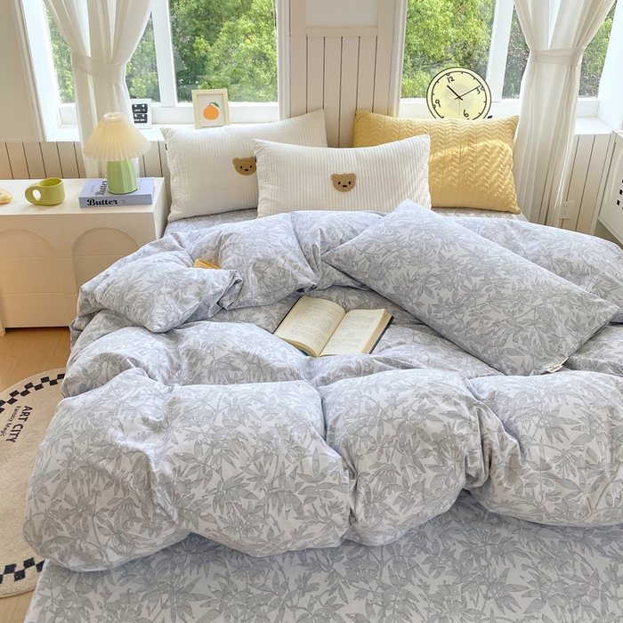 91家纺网 家纺一手货源 找家纺 春皖家纺 2025新款原棉磨毛单被套 被套单件-风格一 恋影春天