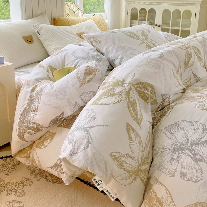 91家纺网 家纺一手货源 找家纺 春皖家纺 2025新款原棉磨毛单被套 被套单件-风格一 留香