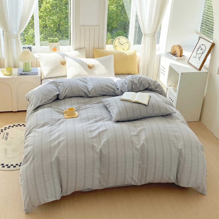 91家纺网 家纺一手货源 找家纺 春皖家纺 2025新款原棉磨毛单被套 被套单件-风格一 暮山灰