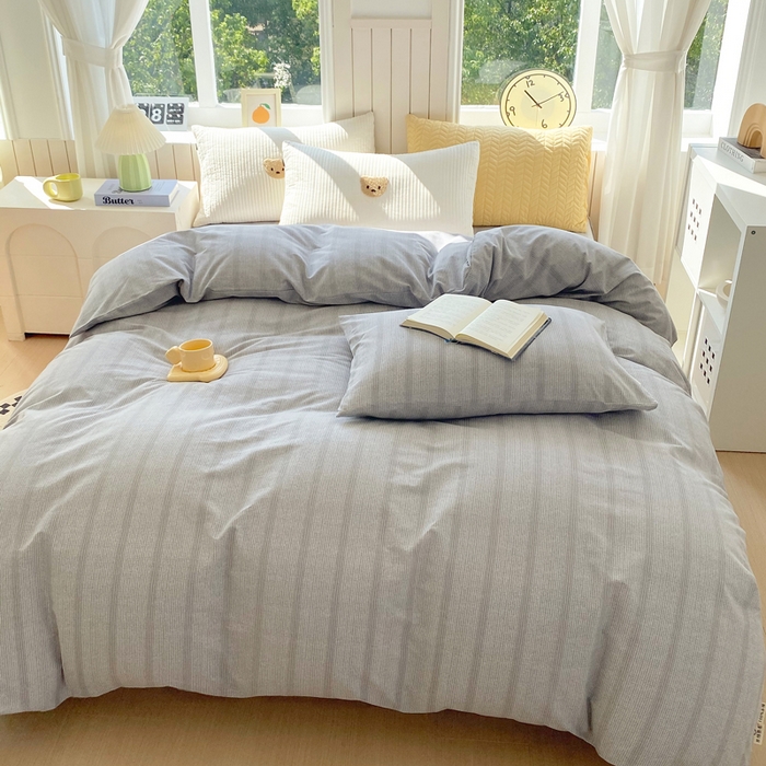 91家纺网 家纺一手货源 找家纺 春皖家纺 2025新款原棉磨毛单被套 被套单件-风格一 暮山灰