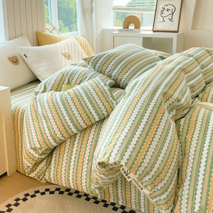 91家纺网 家纺一手货源 找家纺 春皖家纺 2025新款原棉磨毛单被套 被套单件-风格一 拿坡里