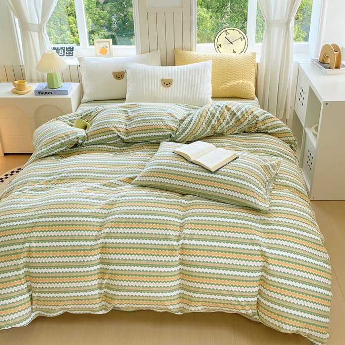 91家纺网 家纺一手货源 找家纺 春皖家纺 2025新款原棉磨毛单被套 被套单件-风格一 拿坡里