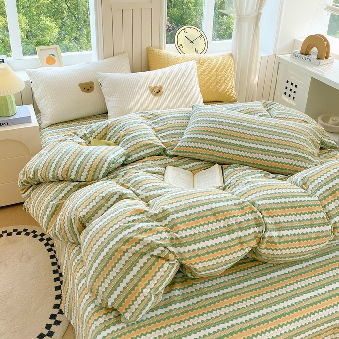 91家纺网 家纺一手货源 找家纺 春皖家纺 2025新款原棉磨毛单被套 被套单件-风格一 拿坡里