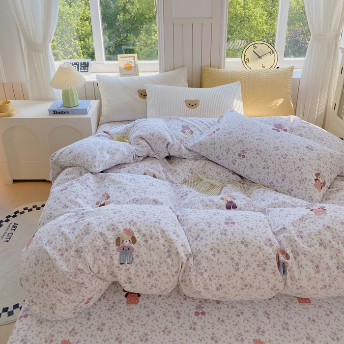 91家纺网 家纺一手货源 找家纺 春皖家纺 2025新款原棉磨毛单被套 被套单件-风格一 旺财