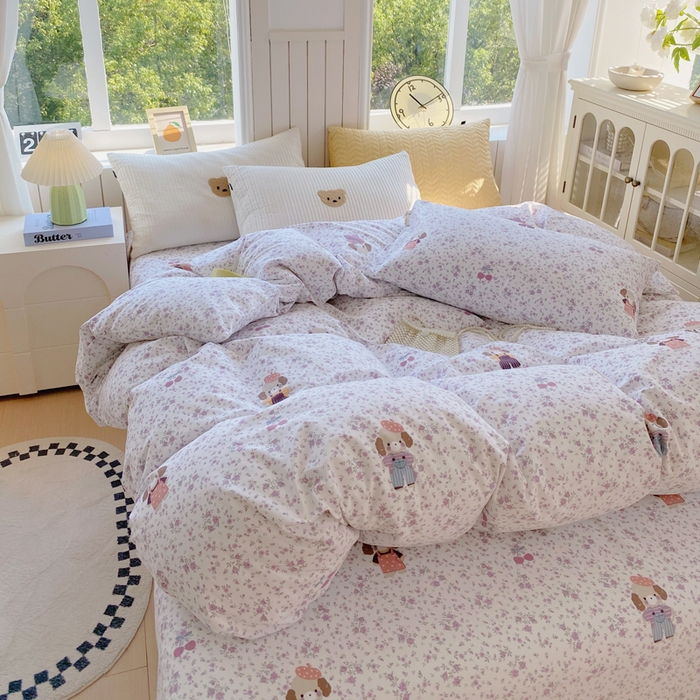 91家纺网 家纺一手货源 找家纺 春皖家纺 2025新款原棉磨毛单被套 被套单件-风格一 旺财