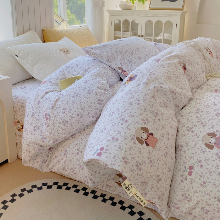 91家纺网 家纺一手货源 找家纺 春皖家纺 2025新款原棉磨毛单被套 被套单件-风格一 旺财