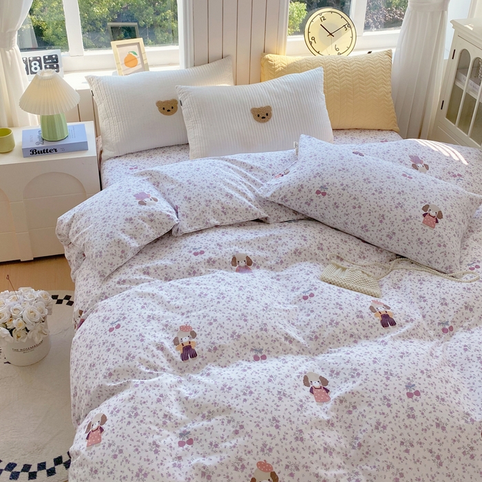 91家纺网 家纺一手货源 找家纺 春皖家纺 2025新款原棉磨毛单被套 被套单件-风格一 旺财