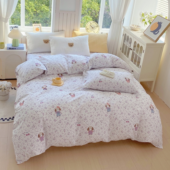 91家纺网 家纺一手货源 找家纺 春皖家纺 2025新款原棉磨毛单被套 被套单件-风格一 旺财