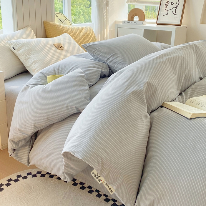 91家纺网 家纺一手货源 找家纺 春皖家纺 2025新款原棉磨毛单被套 被套单件-风格一 雾灰细语