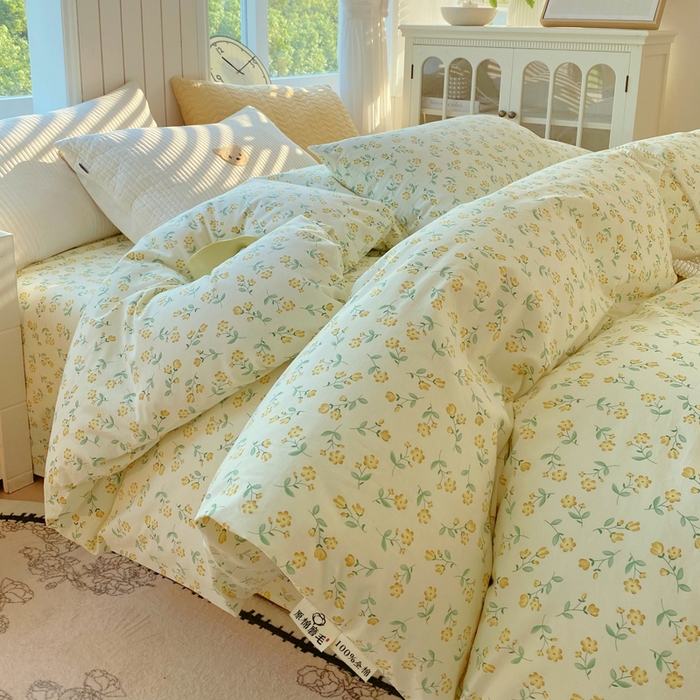 91家纺网 家纺一手货源 找家纺 春皖家纺 2025新款原棉磨毛单被套 被套单件-风格一 知春意