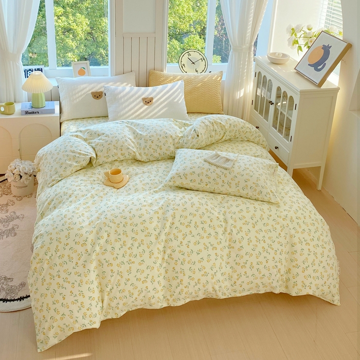 91家纺网 家纺一手货源 找家纺 春皖家纺 2025新款原棉磨毛单被套 被套单件-风格一 知春意