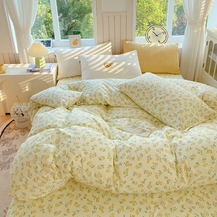 91家纺网 家纺一手货源 找家纺 春皖家纺 2025新款原棉磨毛单被套 被套单件-风格一 知春意