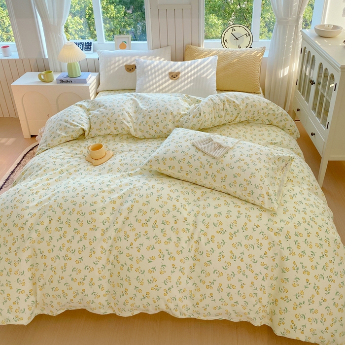 91家纺网 家纺一手货源 找家纺 春皖家纺 2025新款原棉磨毛单被套 被套单件-风格一 知春意