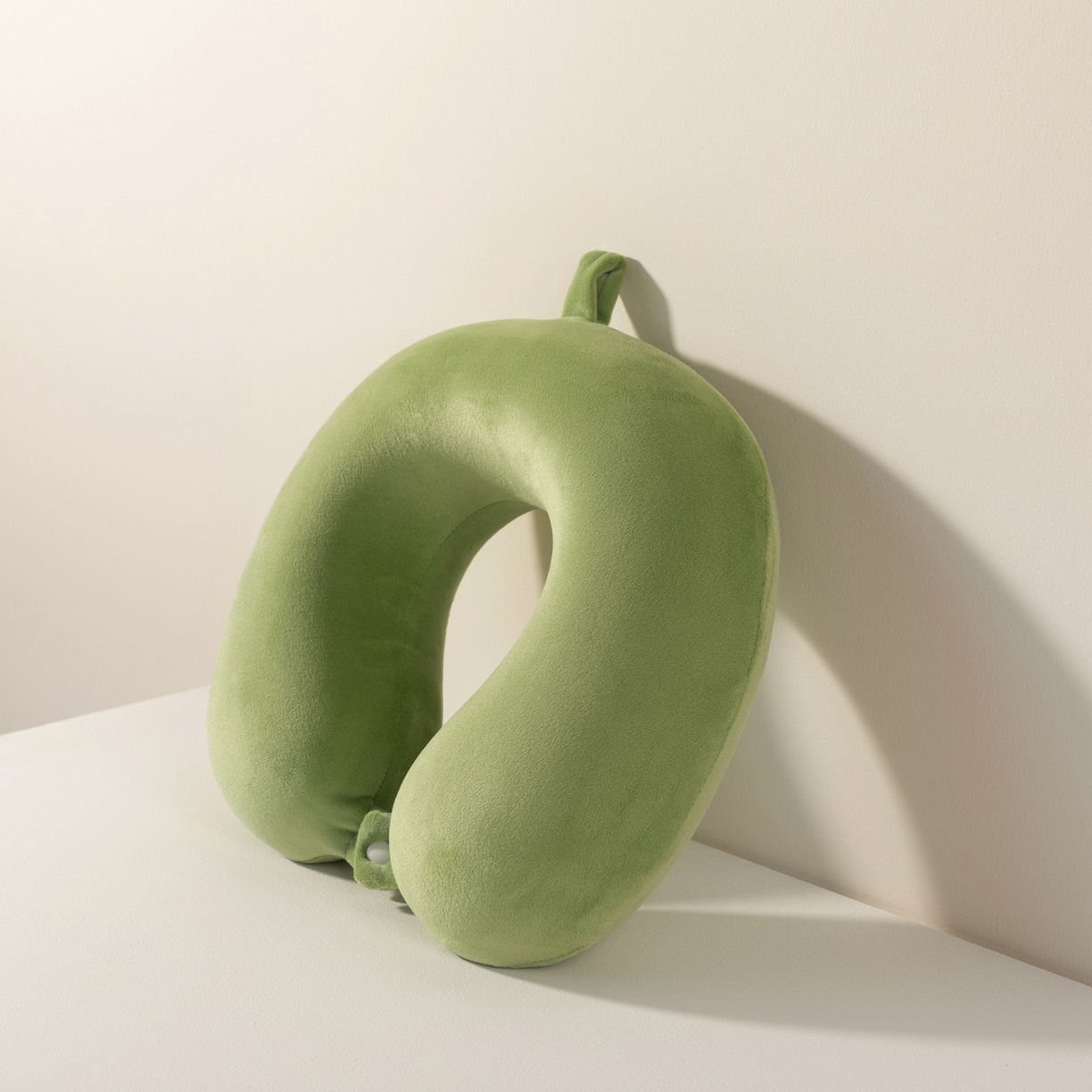 金喜 2025新款宝宝绒U型记忆棉枕u型枕枕头枕芯午睡枕-宝宝绒款 青草绿-绒款