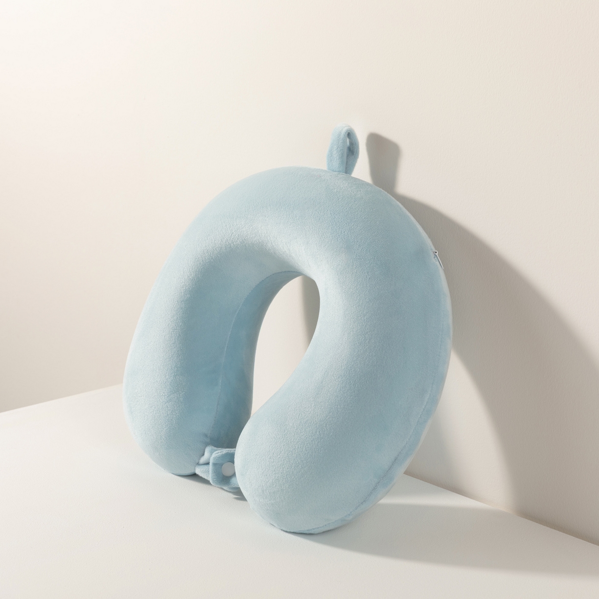 金喜 2025新款宝宝绒U型记忆棉枕u型枕枕头枕芯午睡枕-宝宝绒款 晴空蓝-绒款