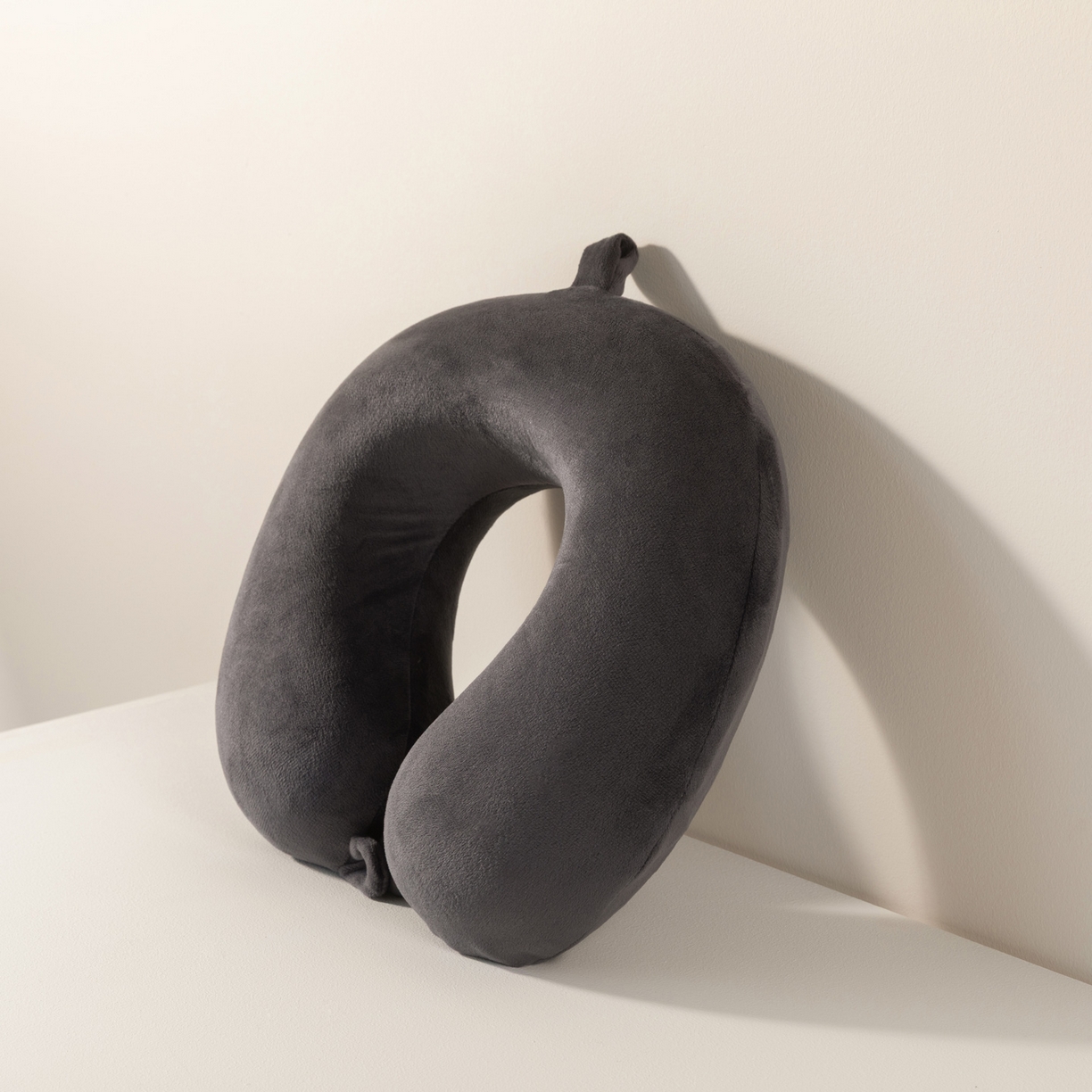 金喜 2025新款宝宝绒U型记忆棉枕u型枕枕头枕芯午睡枕-宝宝绒款 深灰色-绒款