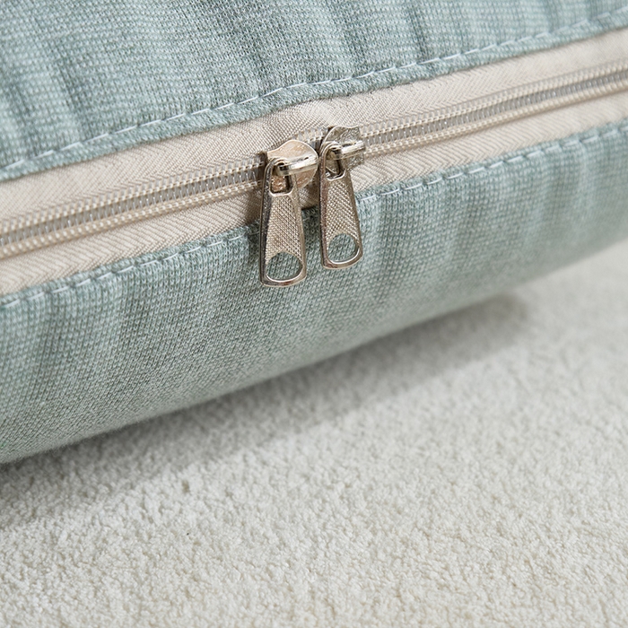 91家纺网 家纺一手货源 找家纺 金喜 2025新款针织棉抱枕靠垫午睡盖毯被酷儿小羊抱枕抱枕被被四季款 针织棉小羊绿色